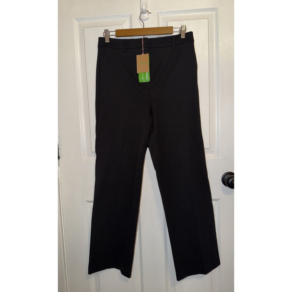 NEW Boden Women's Pimlico Ponte Trousers Solid Black Size 8P Straight Leg‎ - Picture 2 of 9